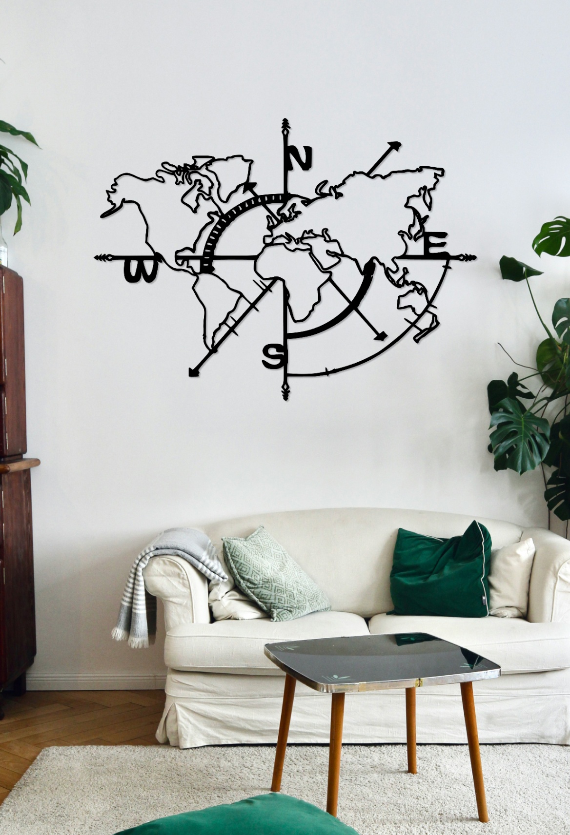 Металева мапа світу "Explorer Route"