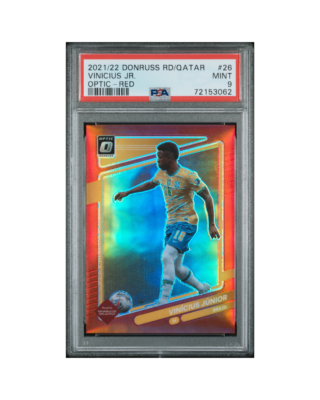 2021 PANINI DONRUSS ROAD TO QATAR #26 VINICIUS JR. OPTIC-RED