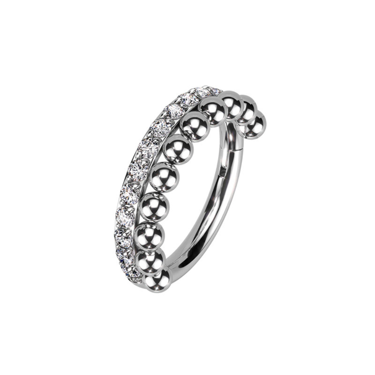 CZ Stone Beaded Clicker