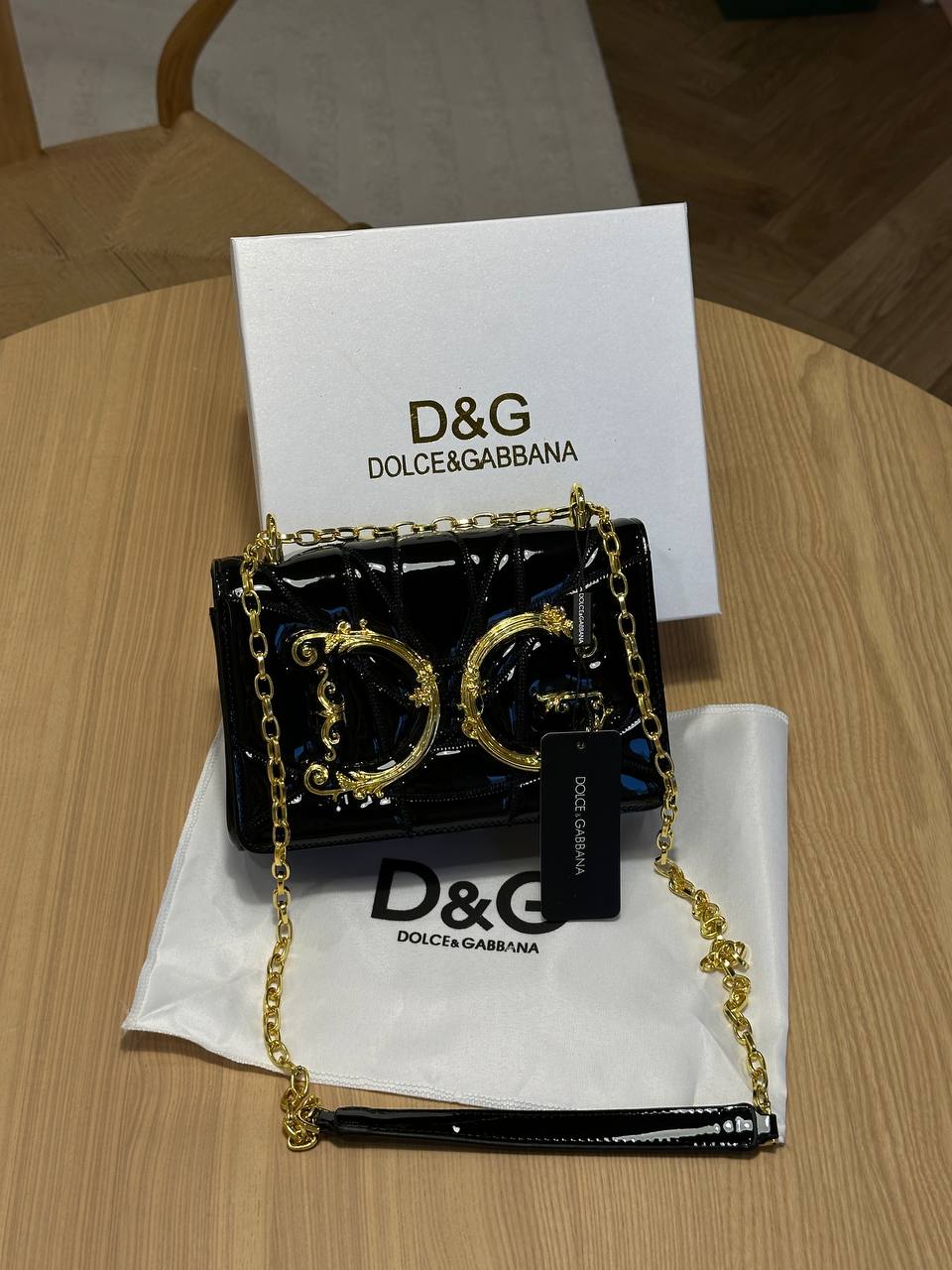 Dolce & Gabbana Nappa leather DG Girls Black