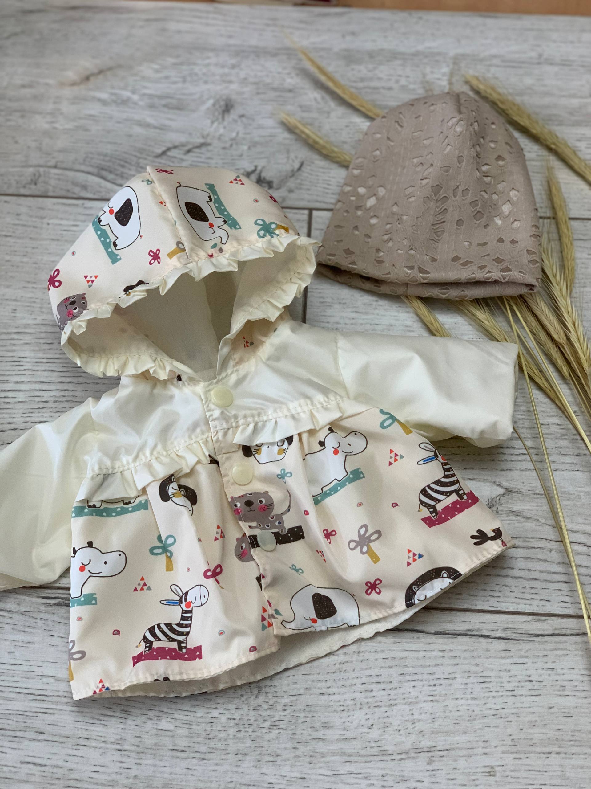 Одяг для ляльки Baby Born 43см: вітровка, дощовик з шапкою