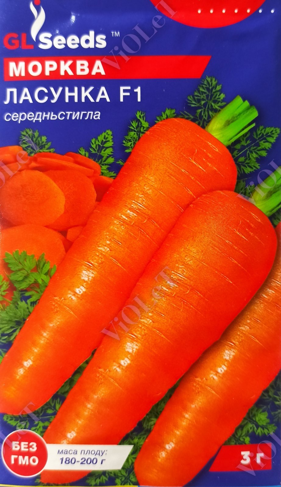 Морква Ласунка F1, 3 г GL Seeds