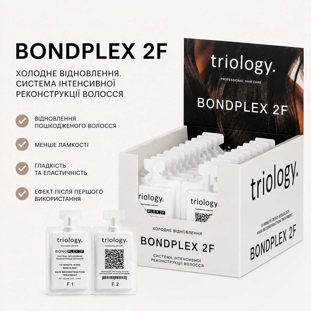 Холодне відновлення. Система інтенсивної реконструкції волосся BONDPLEX 2F triology. 1 пара *F1+F2    