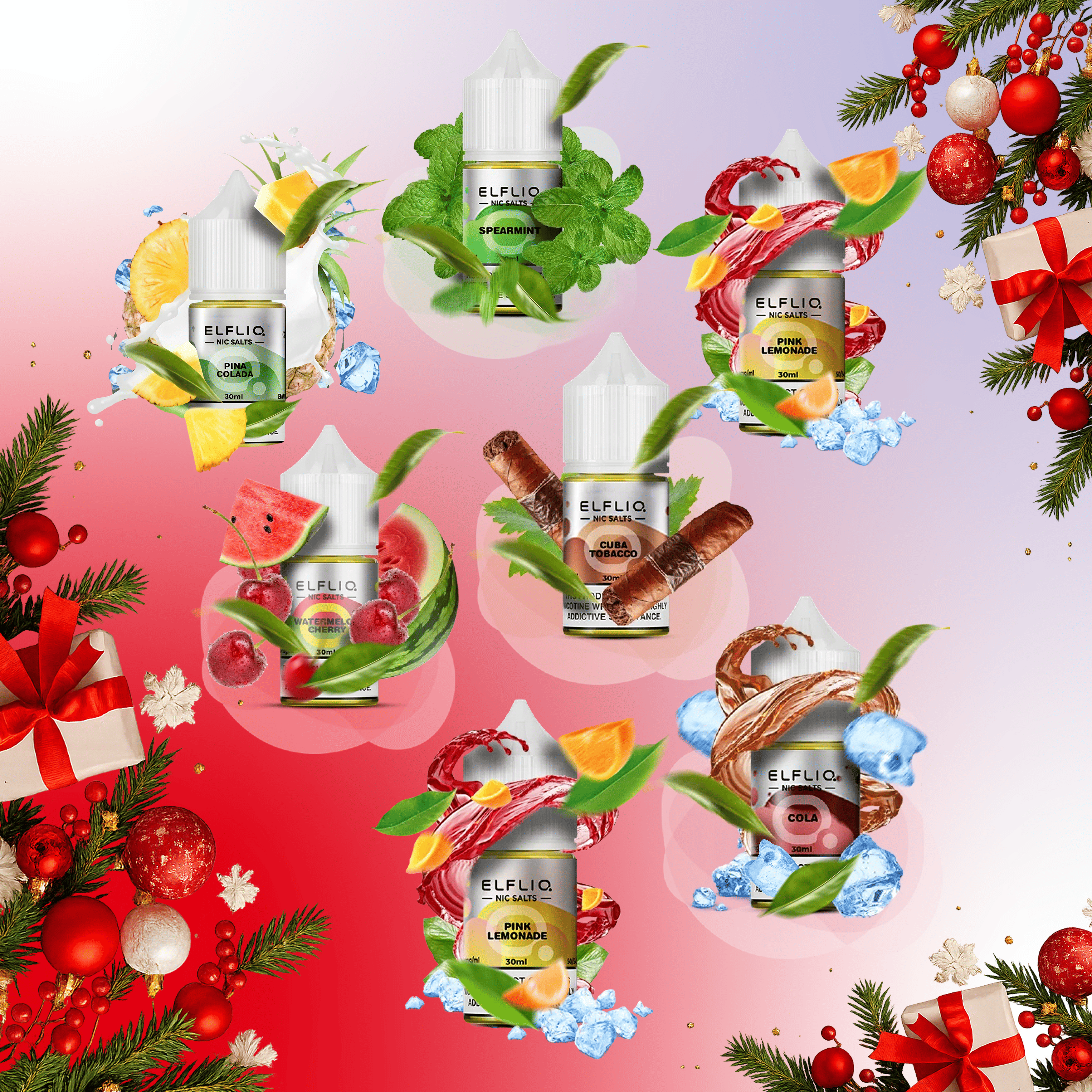 Новорічний Акційний Набір ELF LIQ 30ml 7 шт 🎁🎄