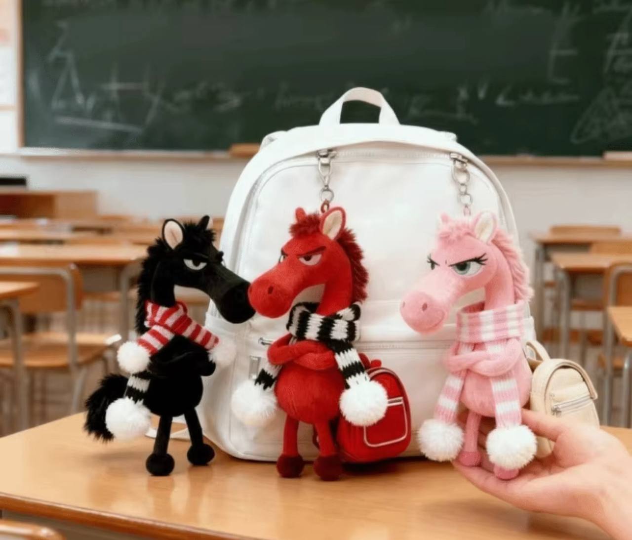 Іграшка брелок у вигляді чорного коня, Символ року 2026