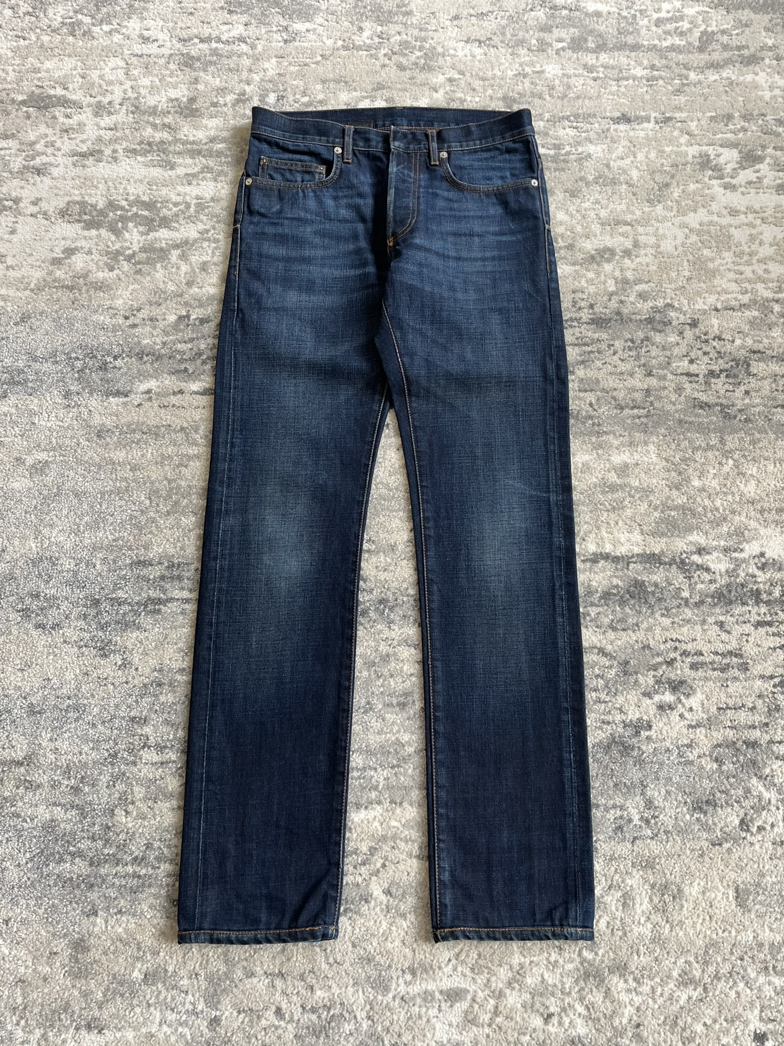 dior homme ss08 raw dark blue denim