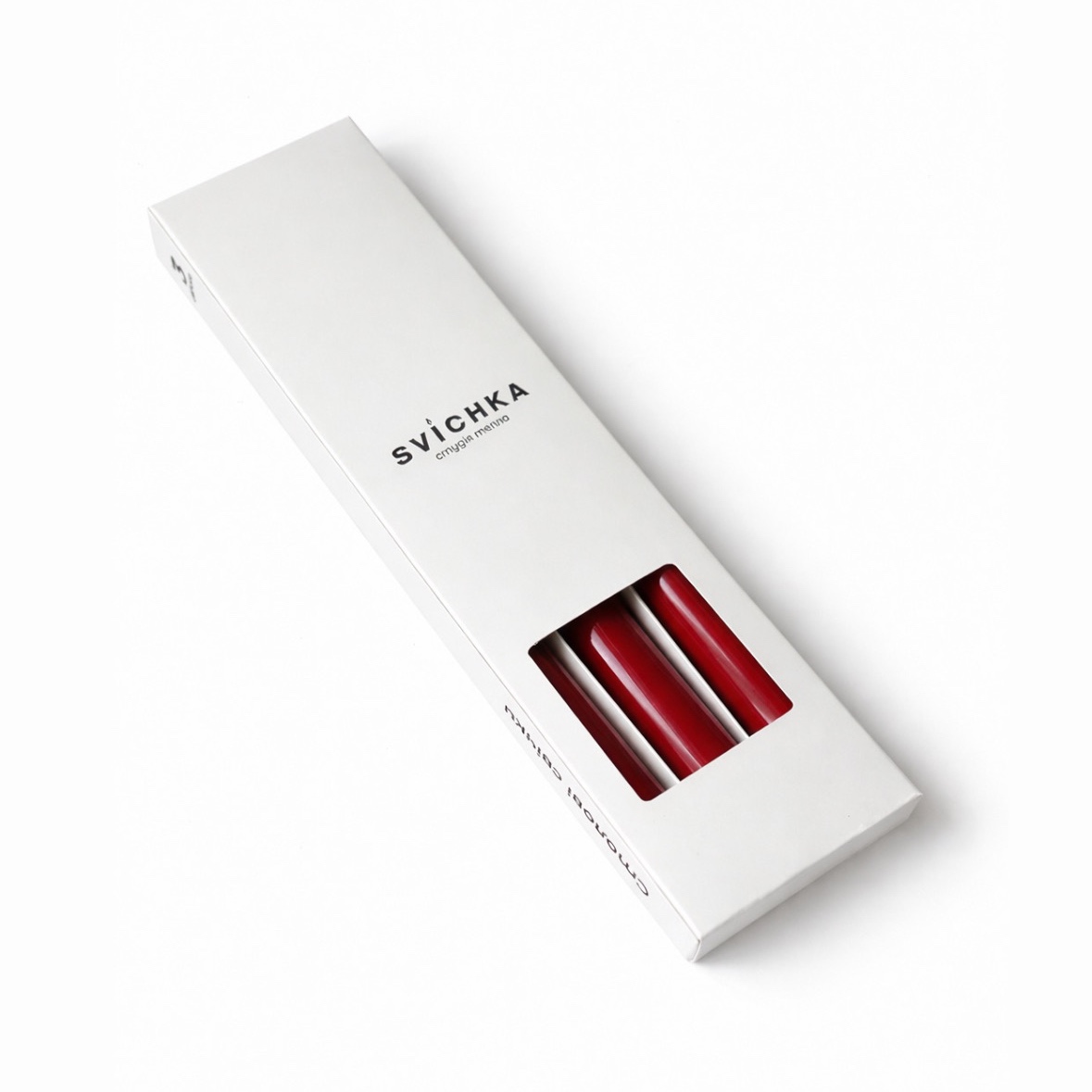 Набір з 3-х столових свічок в кольорі