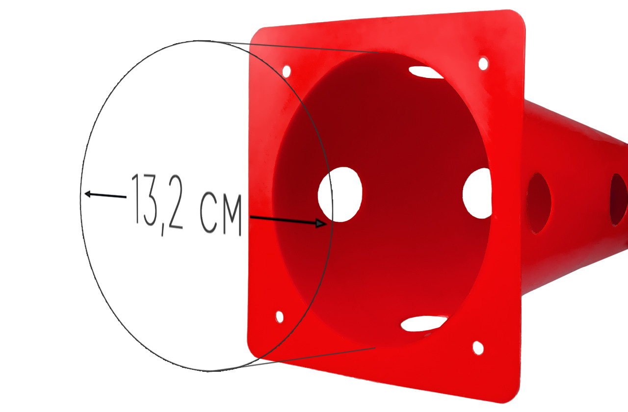 Конус-фішка спортивна EasyFit 31 см червона