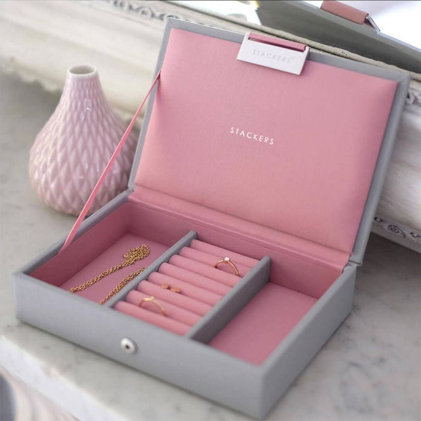 Скринька для прикрас Stackers Grey Rose, 12,5*18*4 см