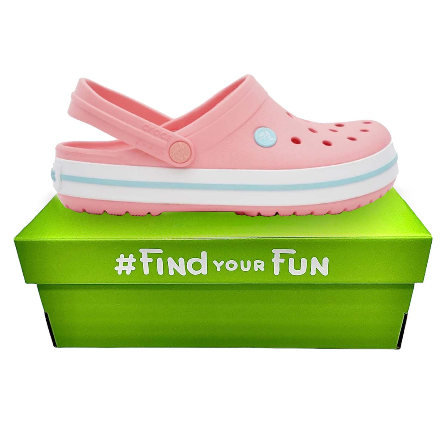 Crocs Kids’ Crocband Clog Melon/Ice дитячі крокси для дівчаток рожеві