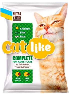 Сухий корм для котів Нутра 5 зірок (Nutra 5 Stars Cat like Complete) з куркою, рибою та рисом, 10 кг