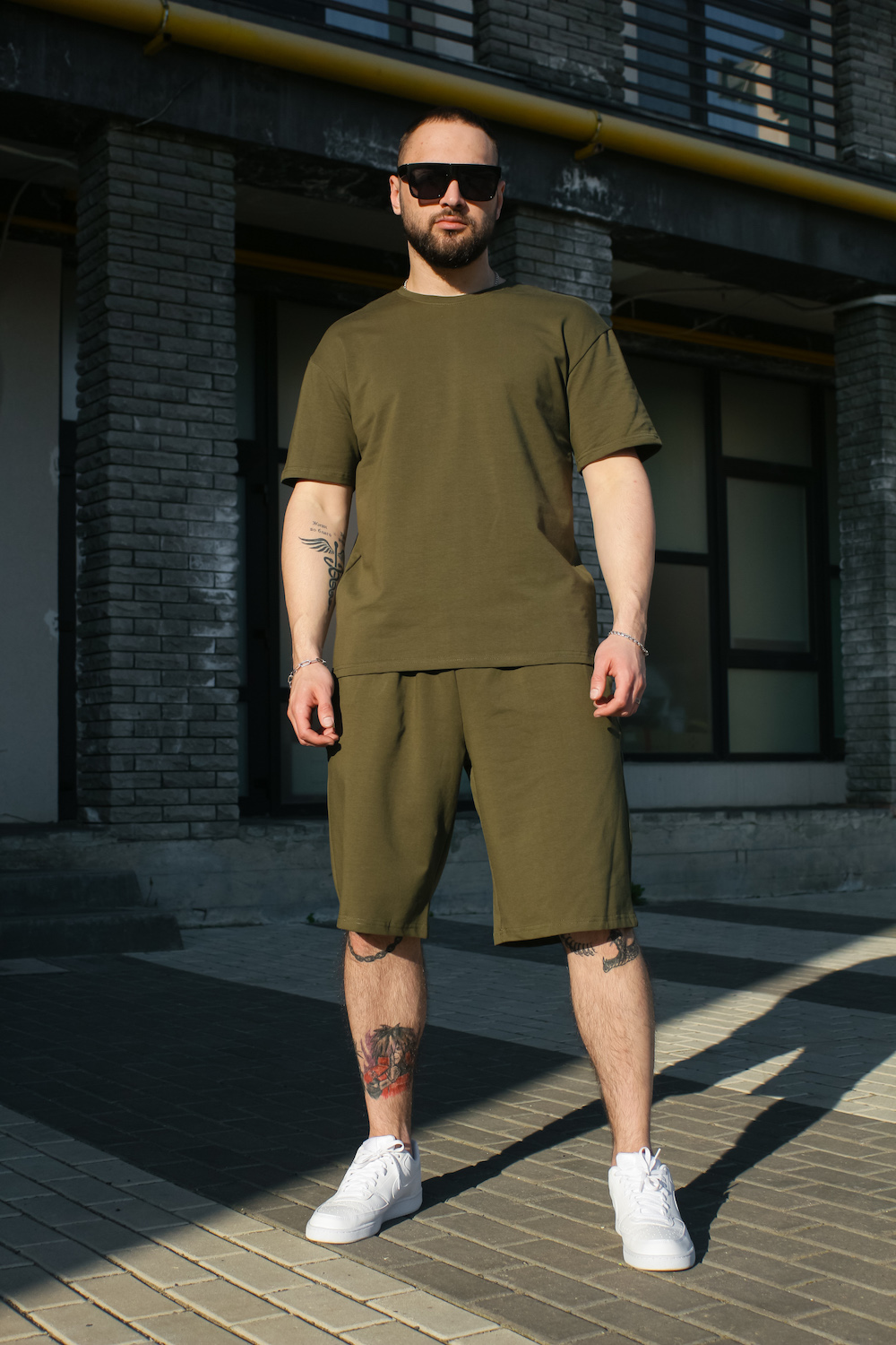 Чоловічий літній костюм футболка + шорти (S/M, L/XL, 2XL/3XL)