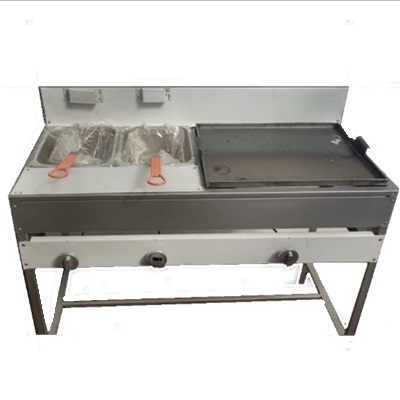 Cocina Lonchera Multifuncional a gas 3 en 1 Elqui Equipos Doble Freidora + Plancha