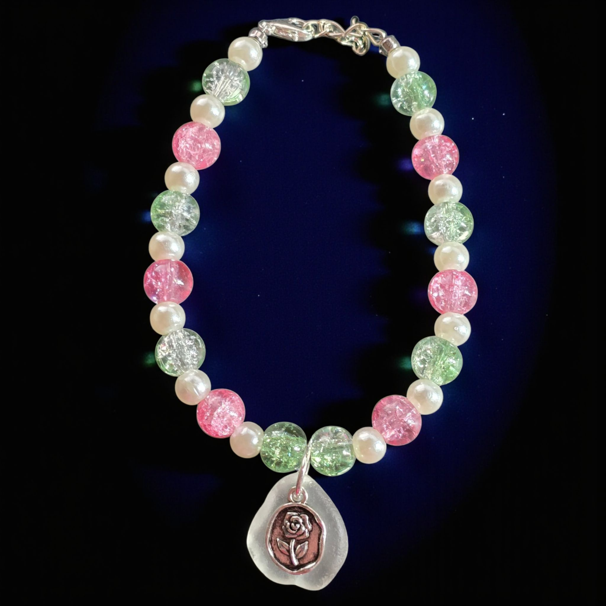 Rose Garden Sea Glass Bracelet
