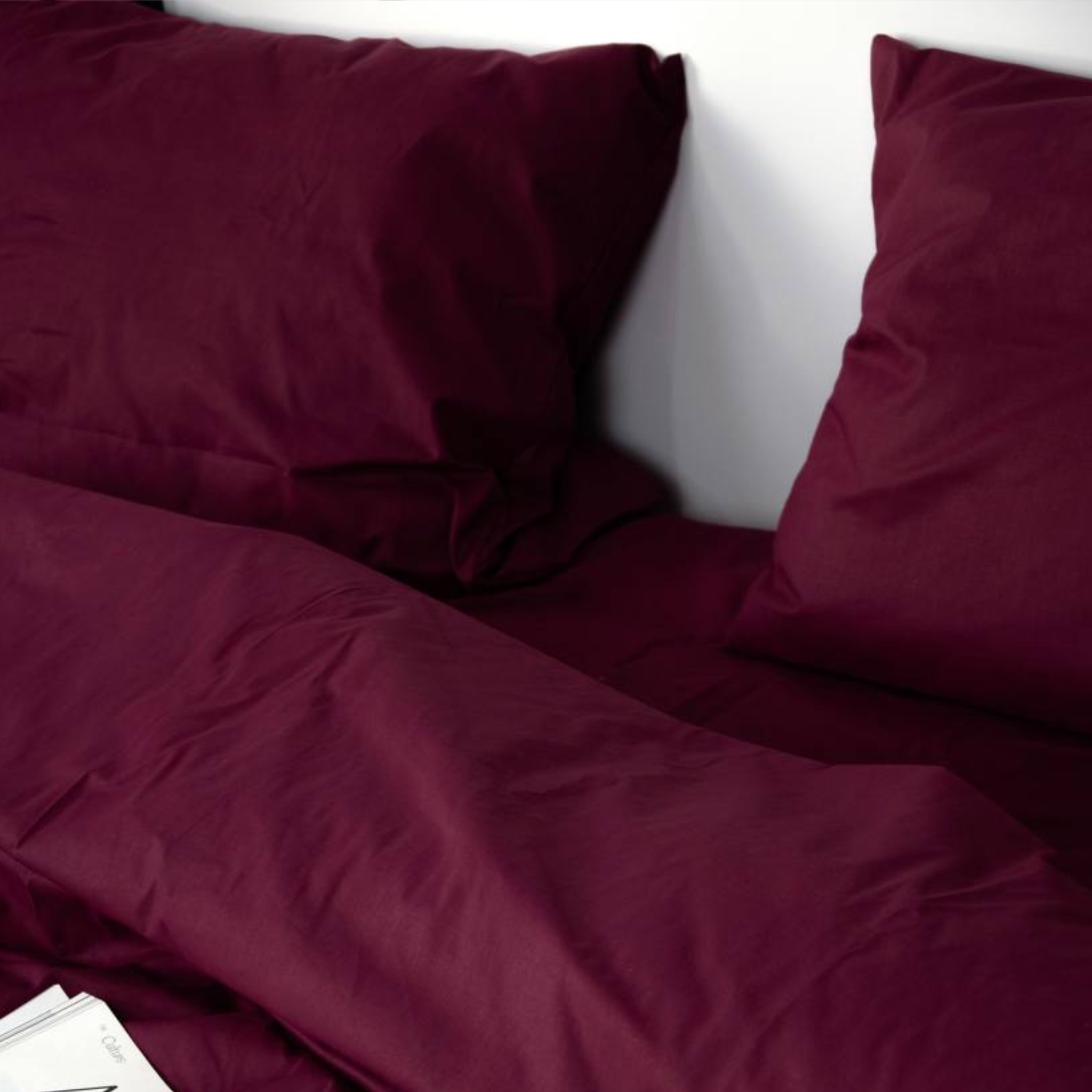 Постільний комплект Фланель преміум Марсало однотон