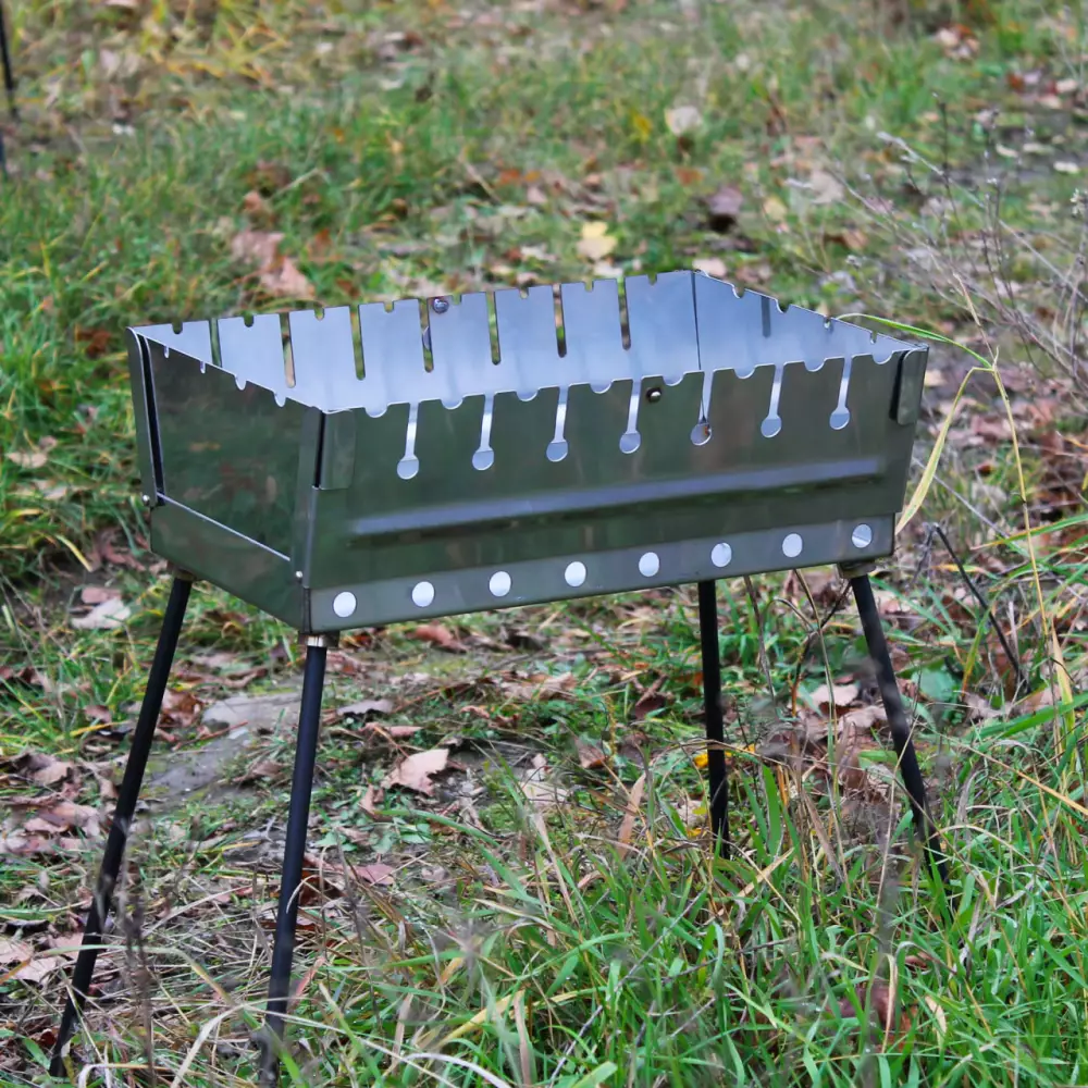 Мангал-валіза на 8 шампурів з нержавійки 1,5мм