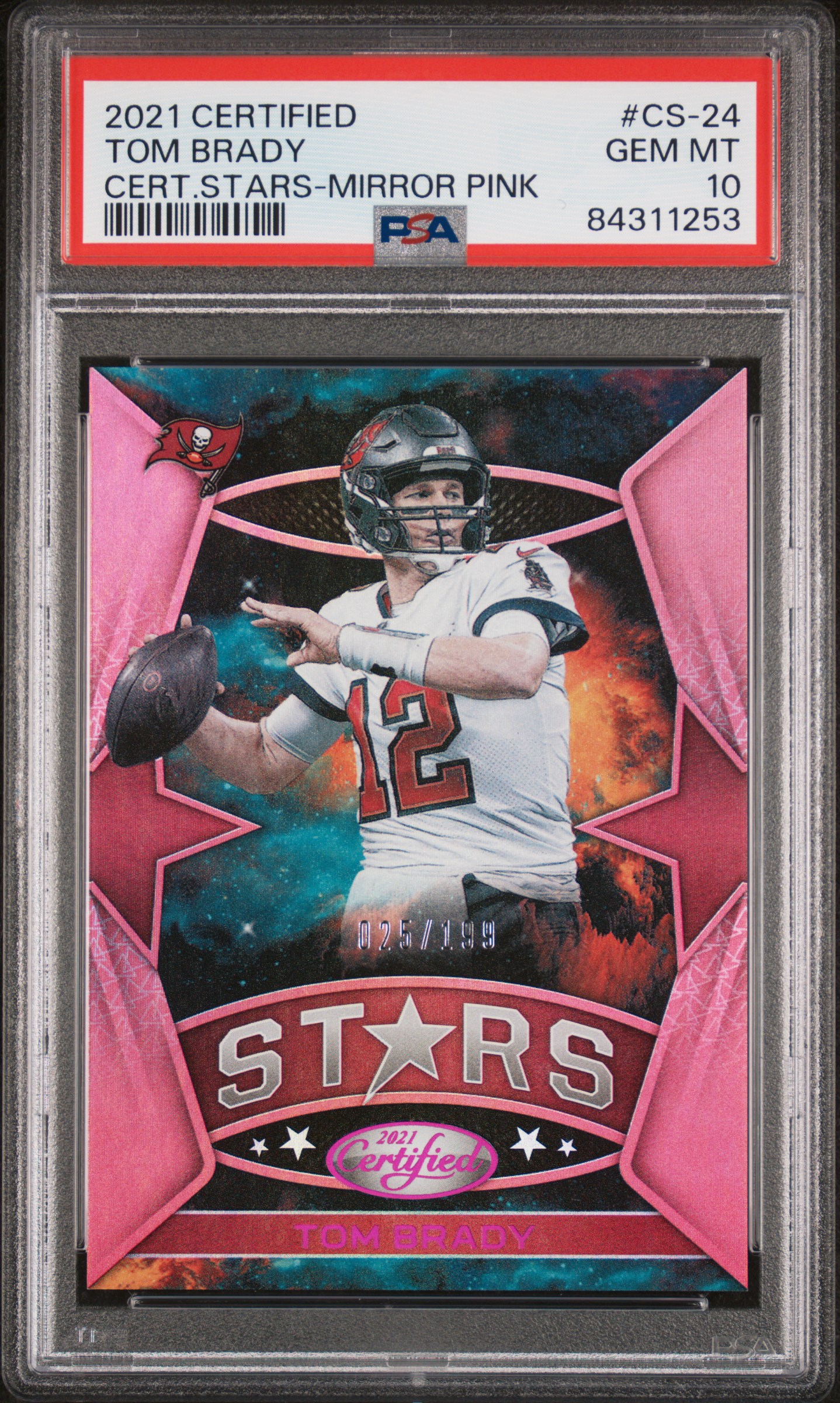 TOM BRADY 2021 PANINI CERTIFIED CERTIFIED STARS PSA 10 25/199