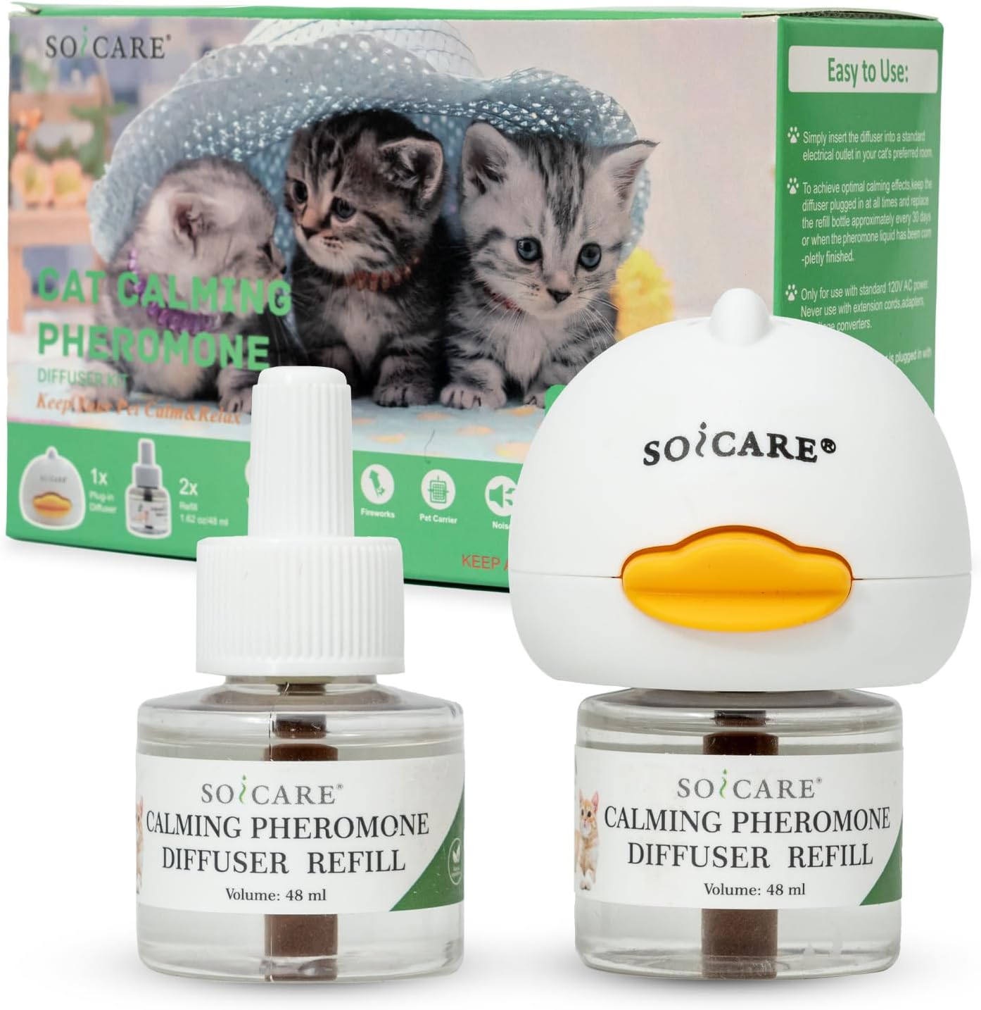 SOICARE Cat Pheromones Calming Diffuser
