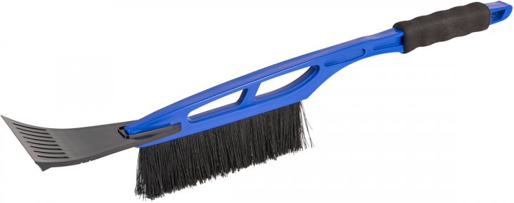 Щітка автомобільна зі скребком 175*10мм L520мм, синя