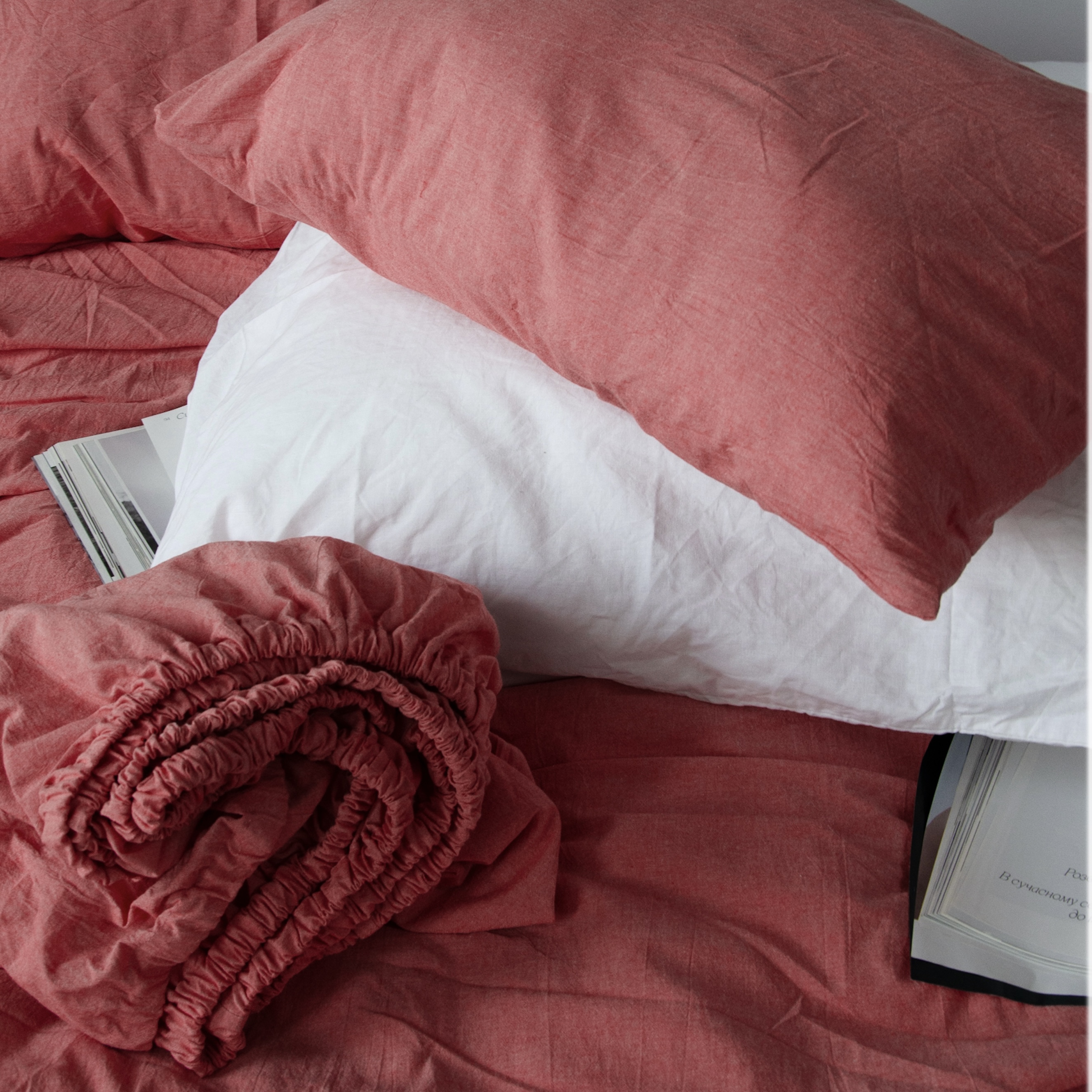 Постільний комплект Варена 100% бавовна Кораловий