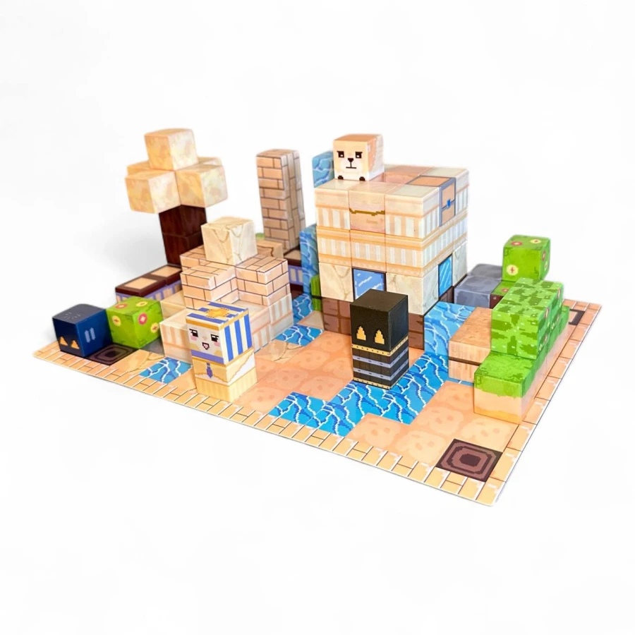 Пустеля 101 дет. - Магнітний конструктор Onshine | Дитячій магнітний конструктор в стилі Minecraft