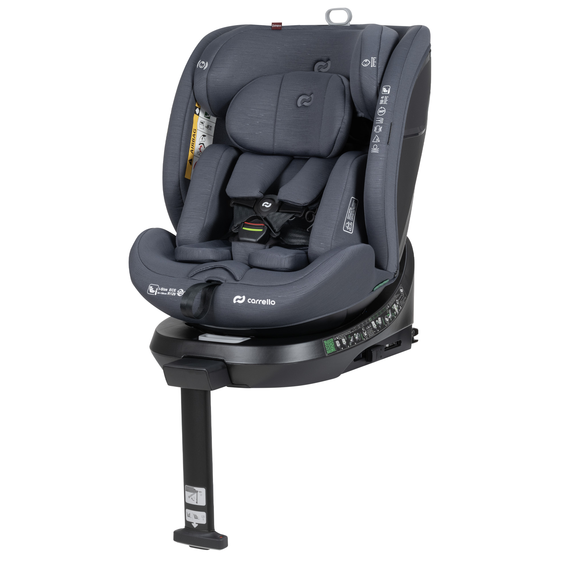 Автокрісло CARRELLO Octopus від 40 до 150 см 0+1+2+3 ISOFIX Deepwater Grey