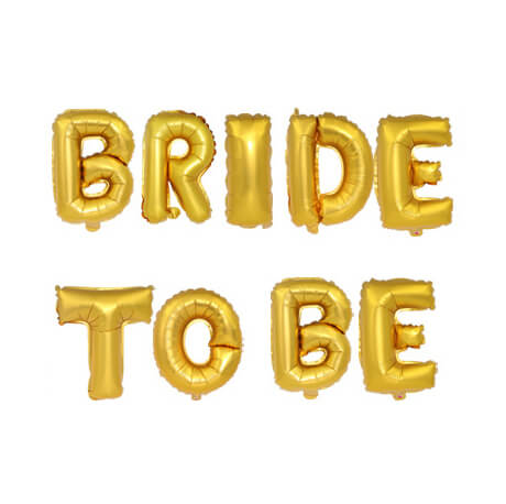 Фольговані кулі "BRIDE TO BE" золото