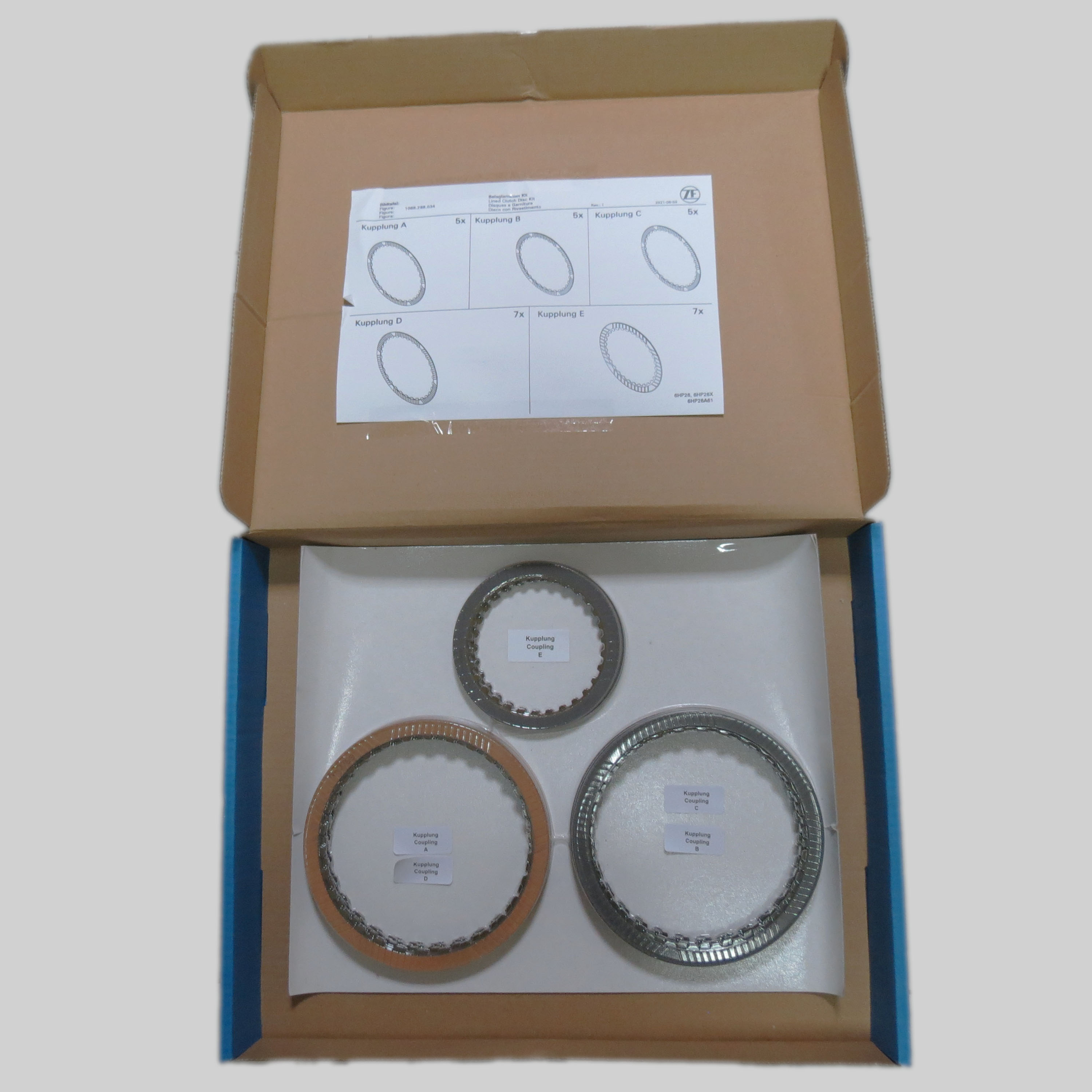 Комплект фрикційних дисків ZF 6HP26 ORIGINAL