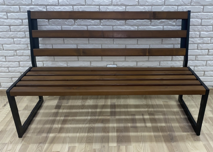 Лавка з спинкою, лавка для саду, лавка для парку, вулична лавка, лавка Лофт