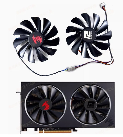 Вентилятор відеокарти PowerColor RX 5600xt 5700 5700xt Red Dragon Red Dra GF1010U12S
