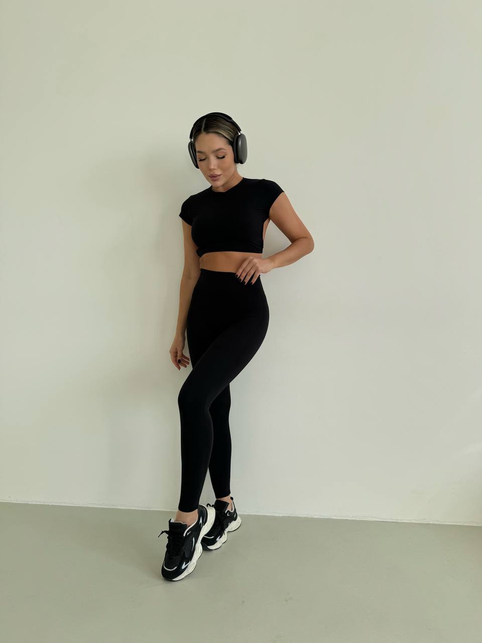 Лосини Преміум якість із Пуш ап 03 в чорному кольорі