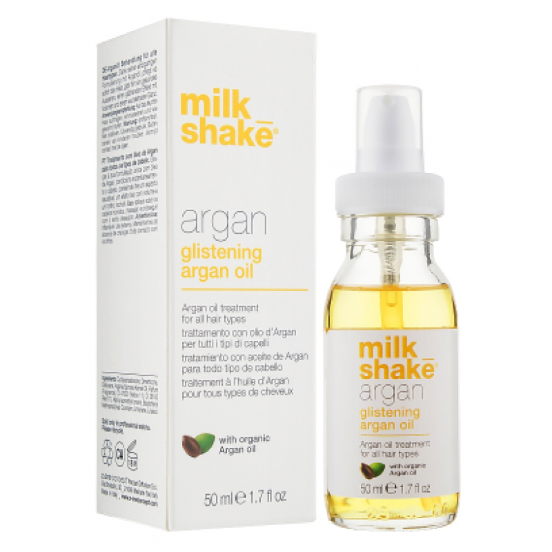 Відновлююча арганова олія для інтенсивного блиску волосся Milk Shake Argan Glistening Oil, 50 мл