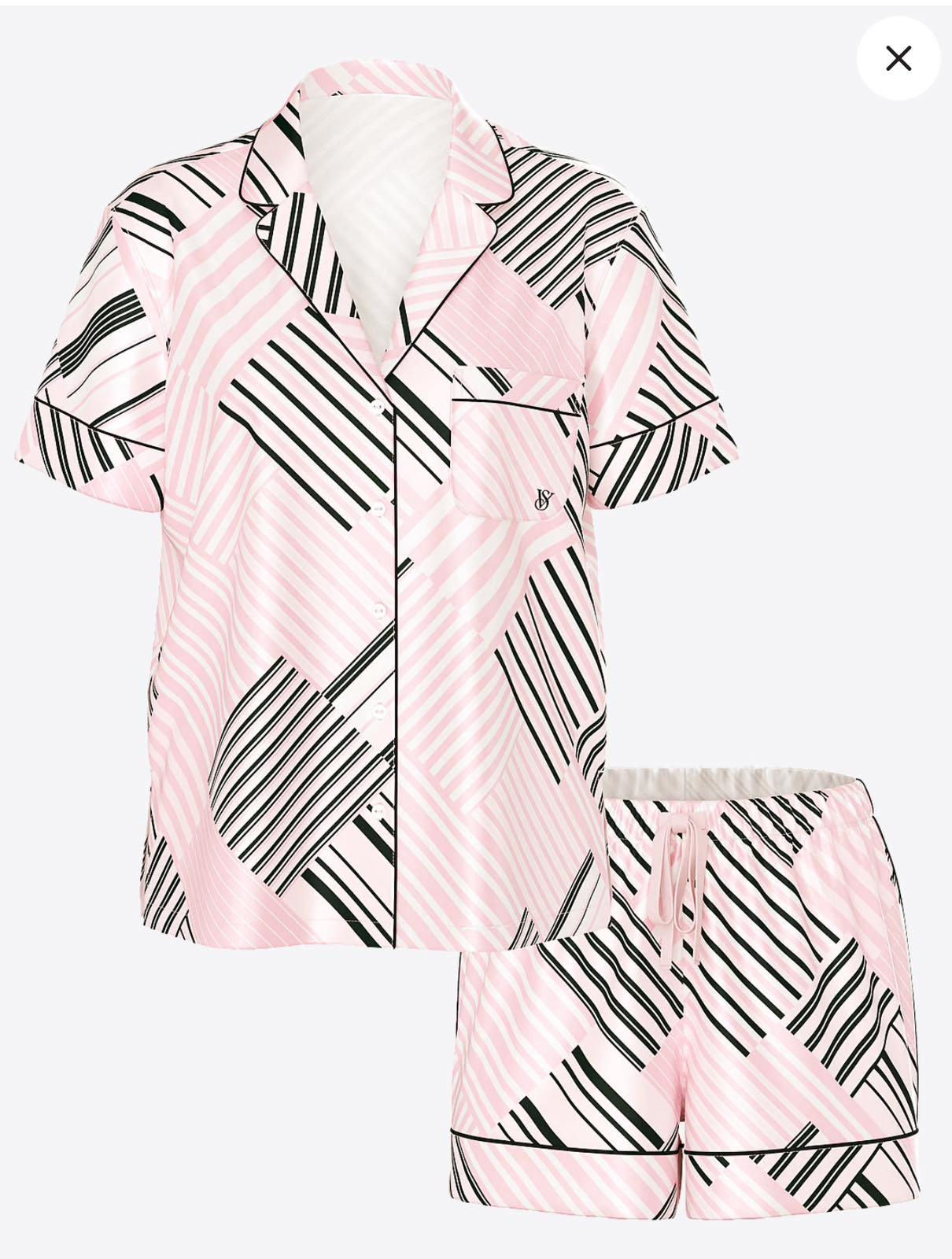 Піжама сатинова шортами SATIN SHORT PYJAMA SET