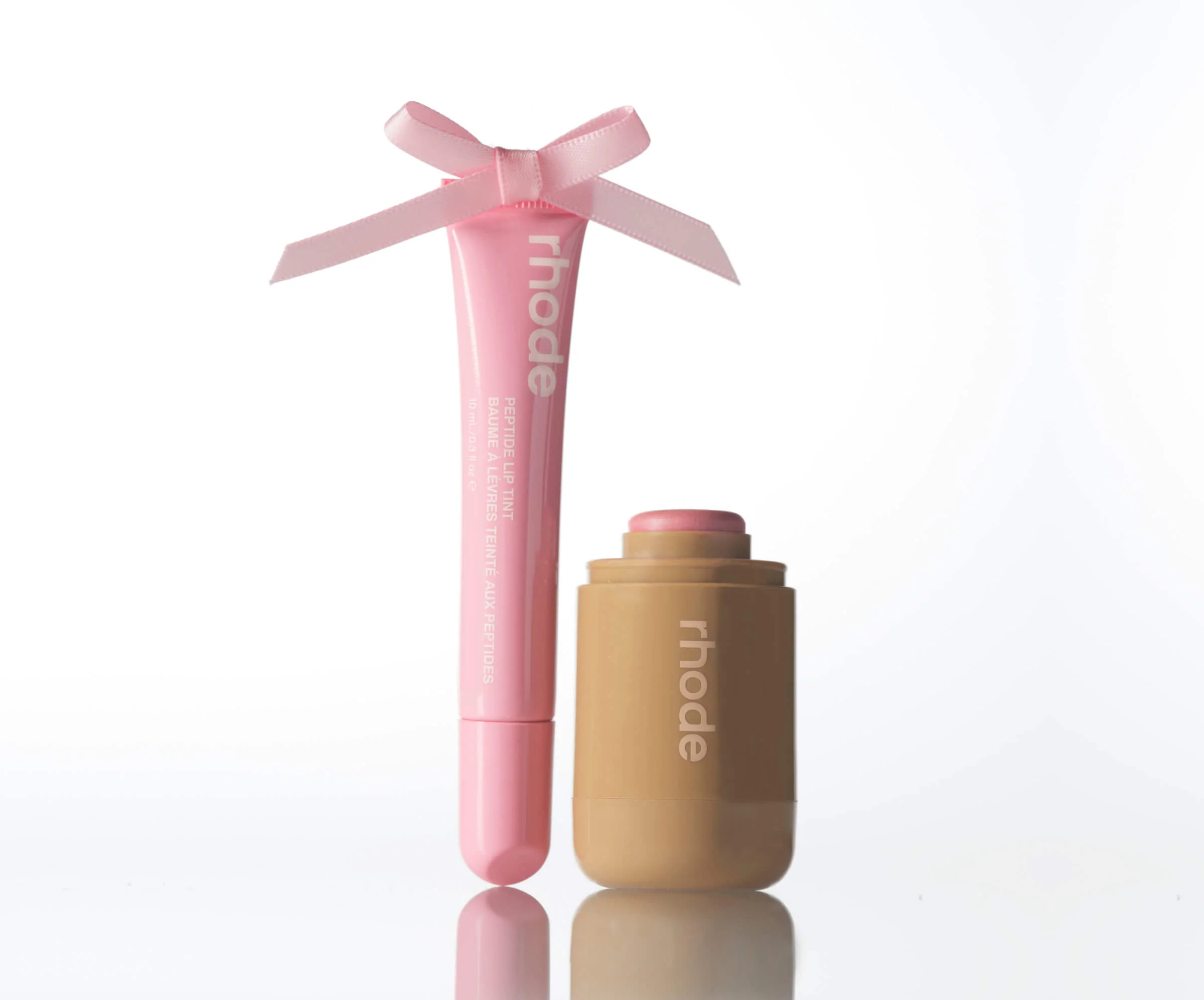 Дуо rhode pocket blush piggy + peptide lip tint ribbon