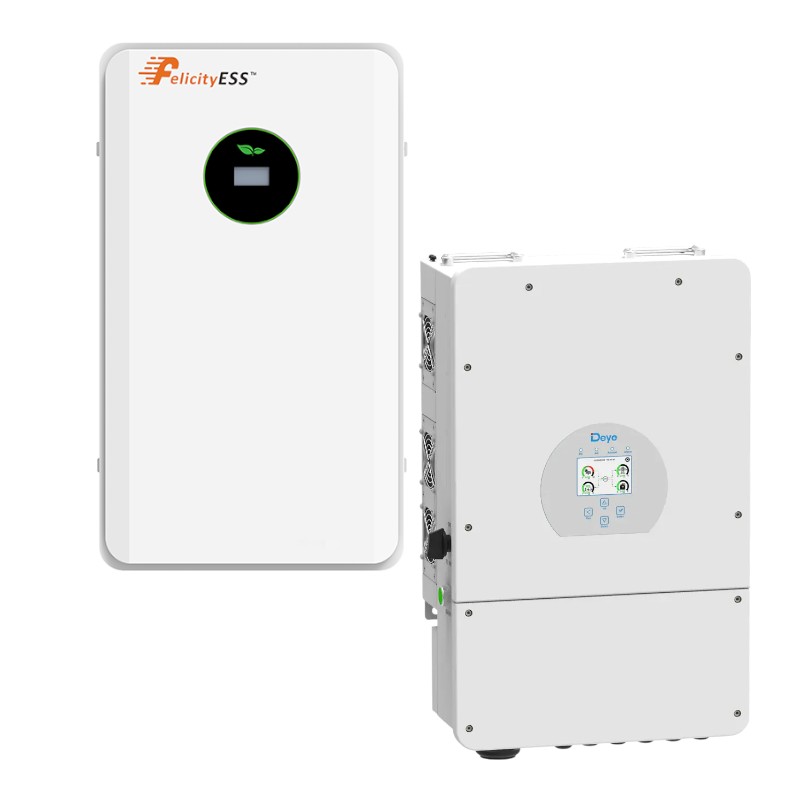 Комплект резервного живлення Інвертор гібридний Deye SUN-8K-SG01LP1-EU 8kW, 1Ф, 48V + Акумуляторна батарея LUX-E-48100LG03 Felicity (LiFePO4 51,2V 100Ah 5kWh)