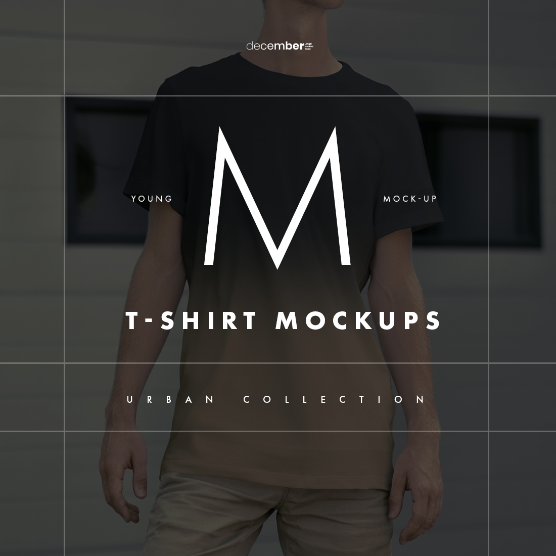 12 Mockups Men's T-Shirt (6 Urban and 6 Studio Isolated)