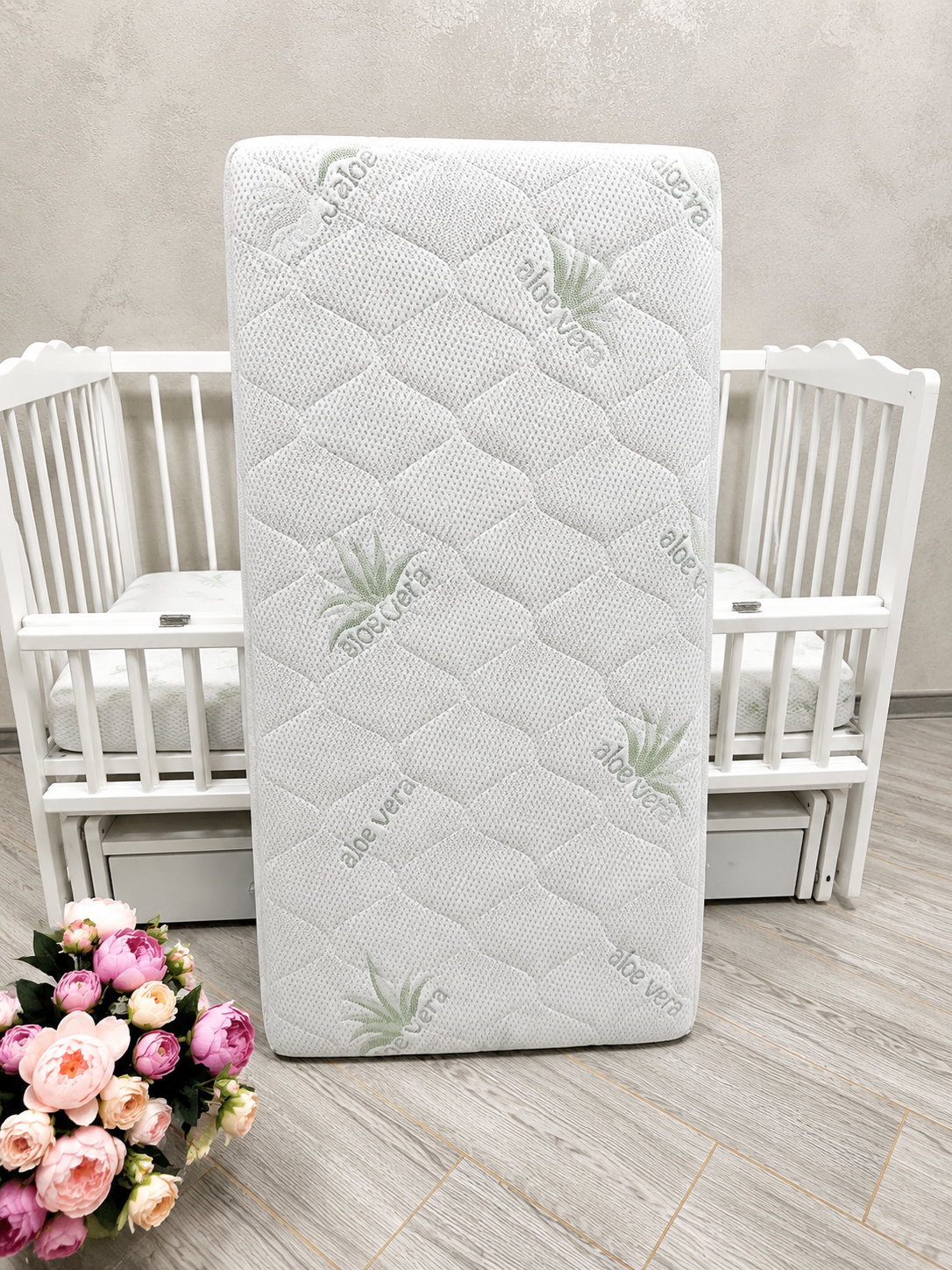 Двохсторонній матрац кокос/пенополиуретан/кокос 120/60/10 см чехол Aloe Vera SD