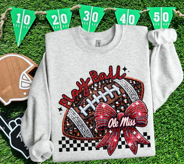 Olemiss Faux Rhinestones Sweatshirt