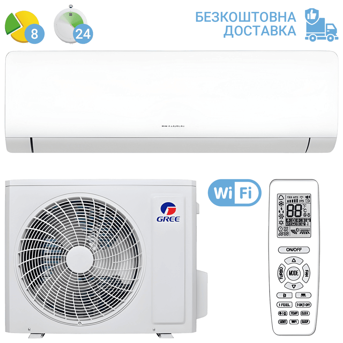 Кондіционер Gree GWH18AWDXD-K6DNA1A/I (з установкою: +3000 грн)