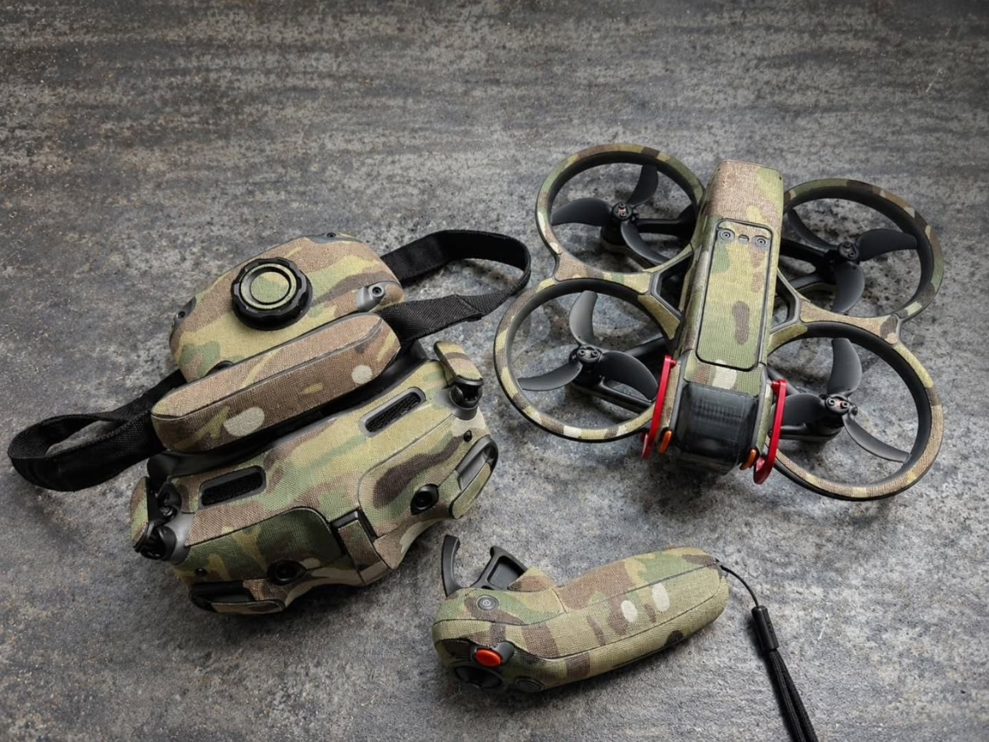 Маскувальний комплект наліпок "DJI AVATA 2 Wrap Kit Multicam" від українського бренду "Svetogor Defence".