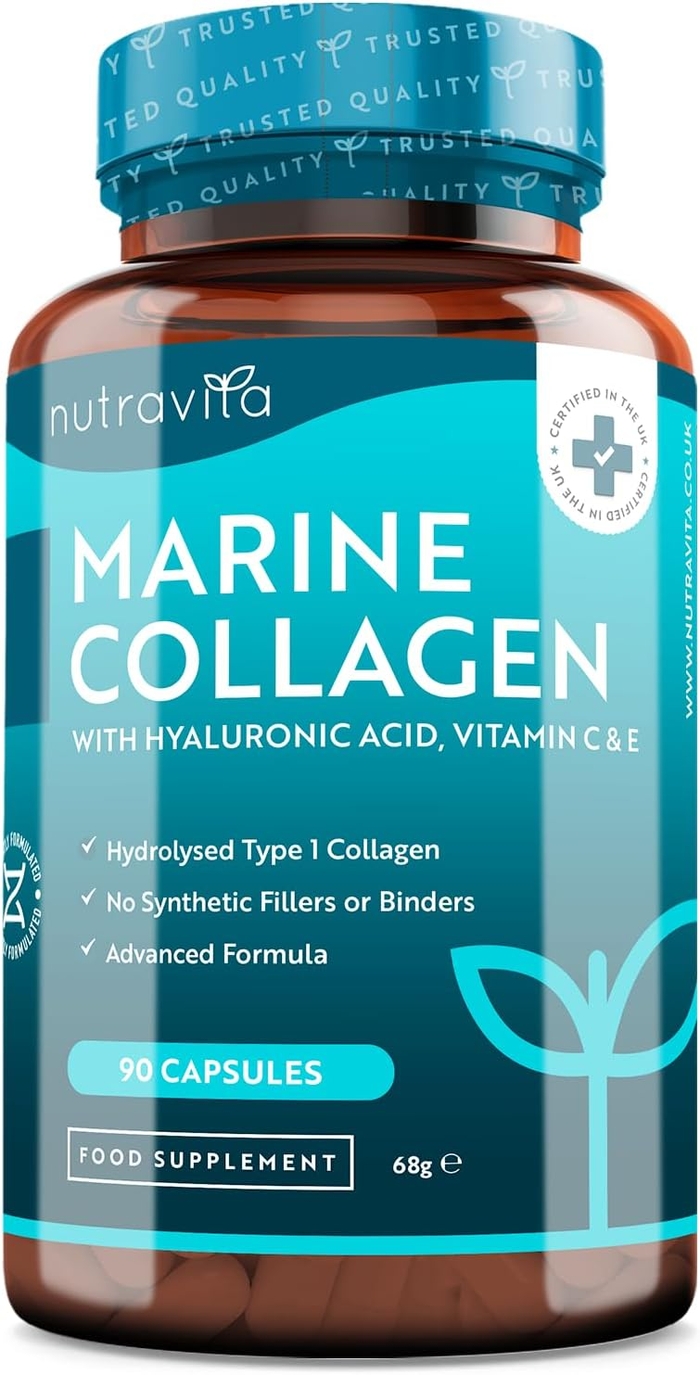 Nutravita Marine Collagen 1000 mg - 90 Капсул з Преміальним Гідролізованим Колагеном Типу 1