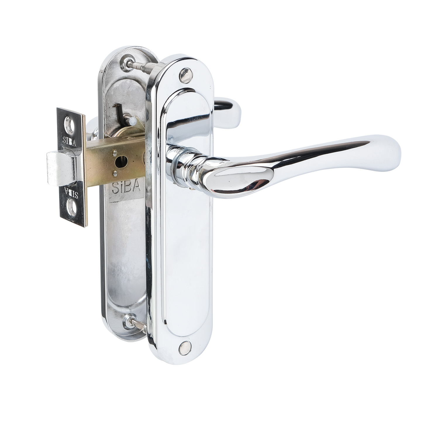 Комплект міжкімнатних ручок SIBA Palermo 62 мм з механізмом, хром