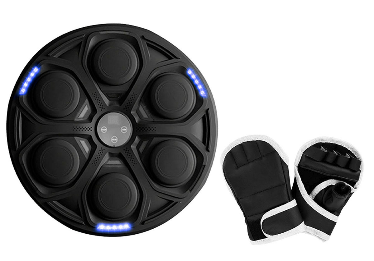 Настінний боксерський тренажер EasyFit музична електронна мішень для боксу із перчатками