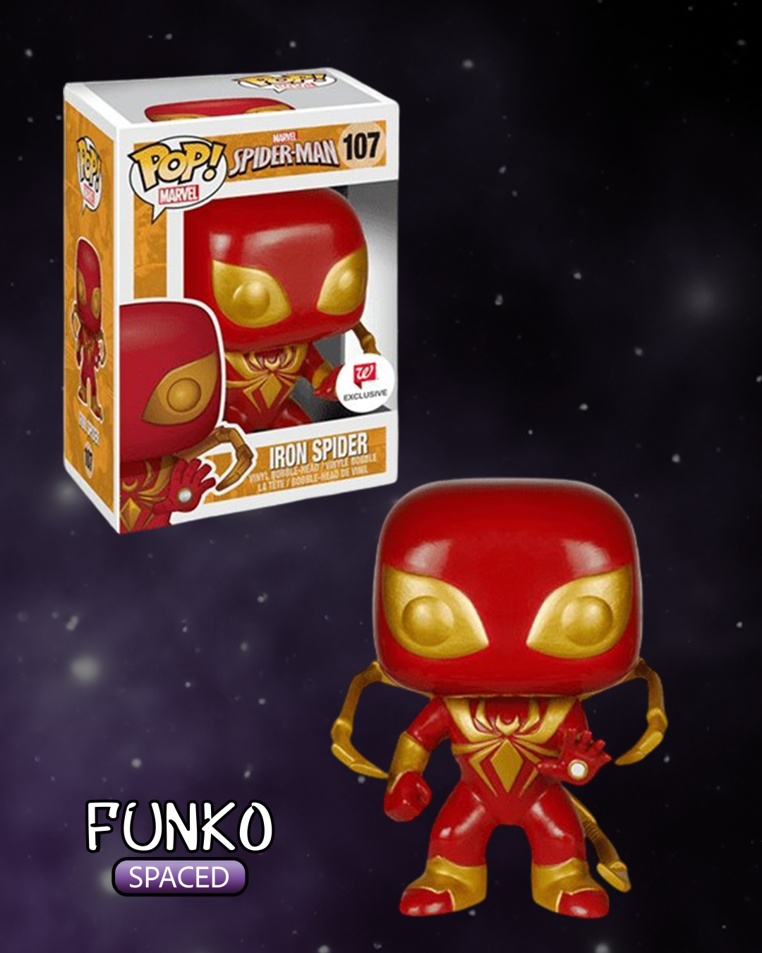 Фігурка Funko Pop Marvel - Iron Spider #107 | Фанко Поп Марвел - Залізний Павук #107