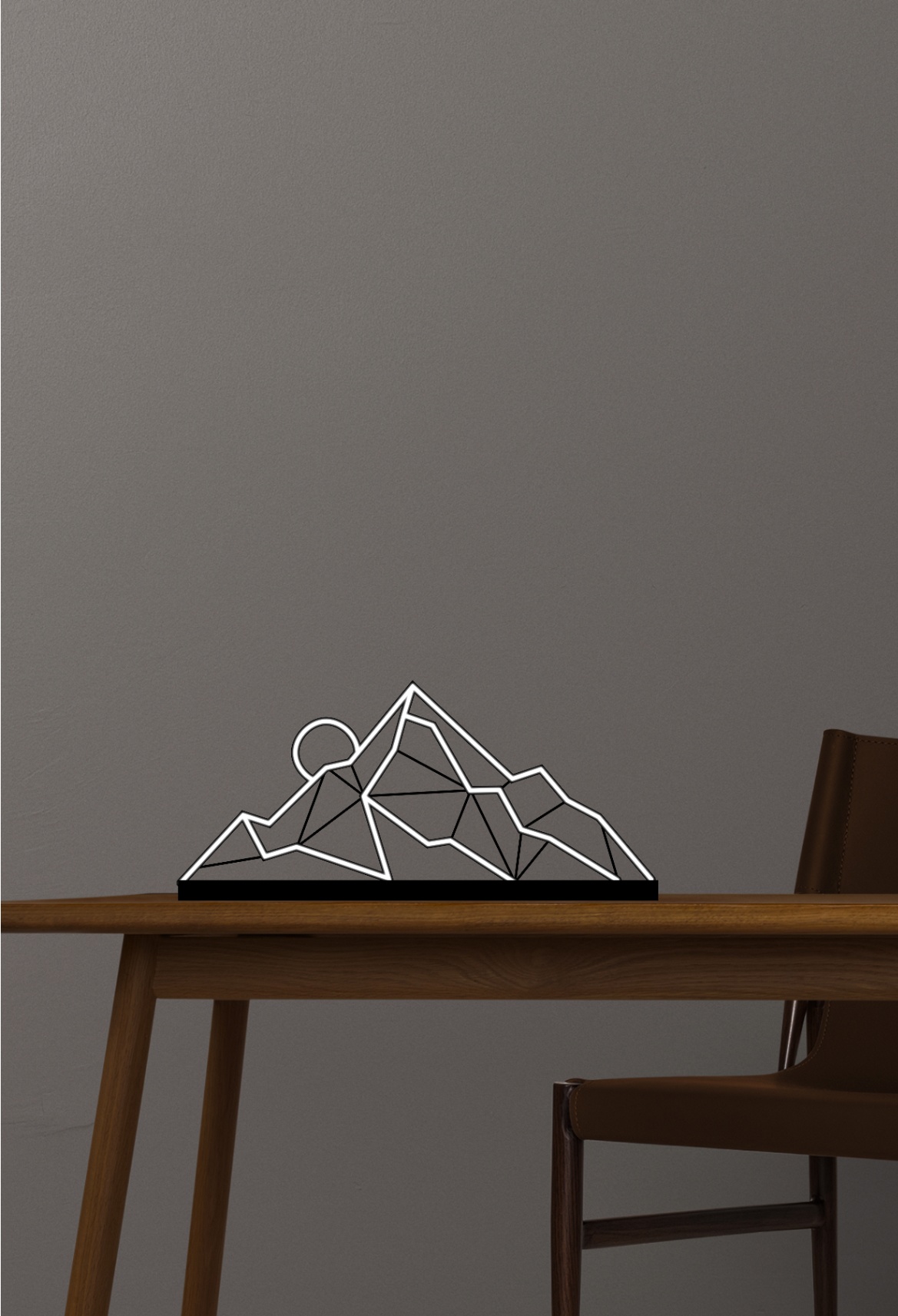 Металевий настільний декор “Geometric Mountains”