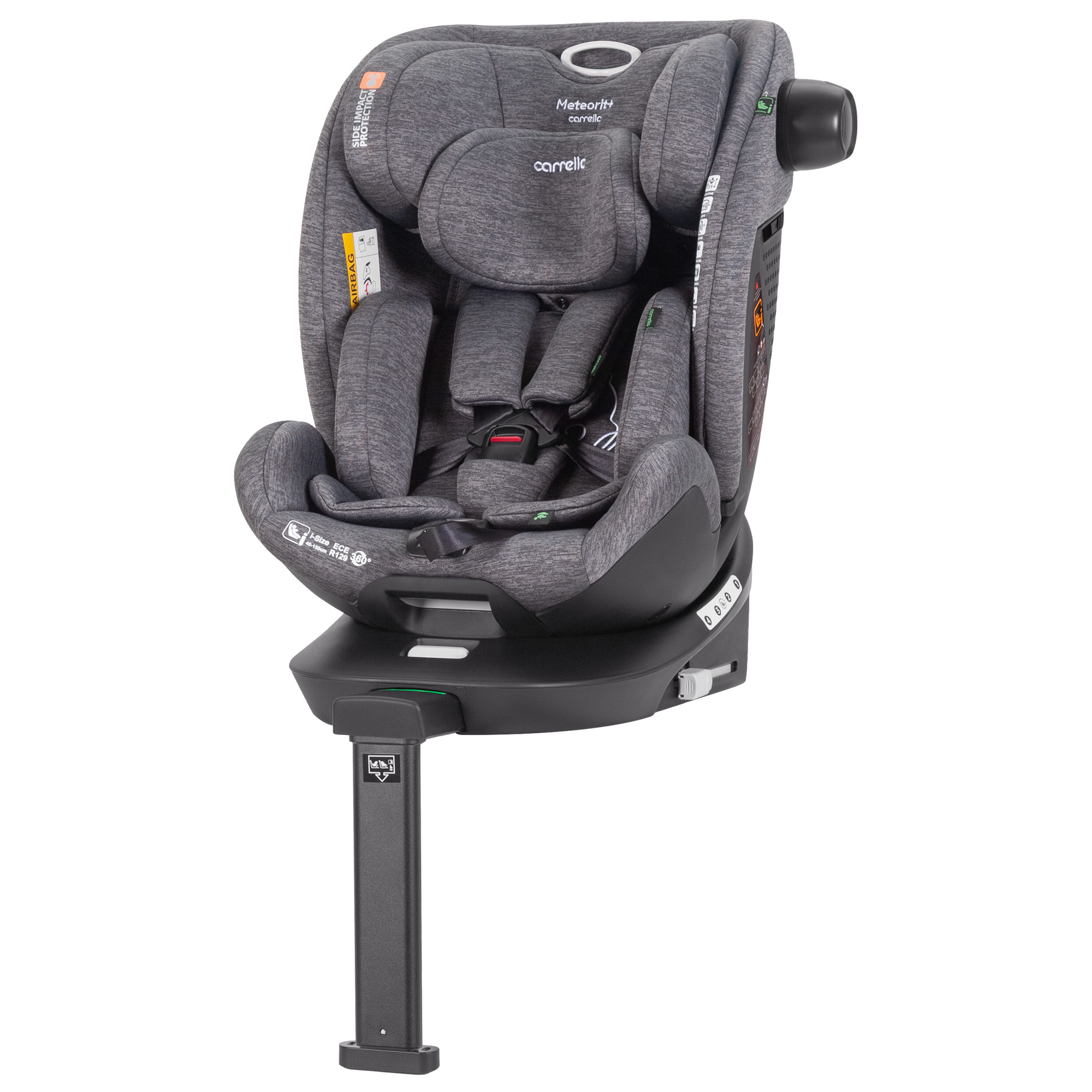 Автокрісло CARRELLO Meteorit+ CRL-17515 Marble Grey i-Size 40-150см ISOFIX, поворот, опор.стійка 