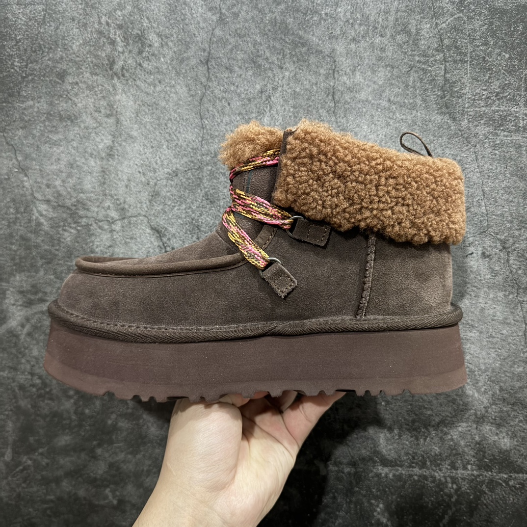 LG Sanpo Premium UGG Fukala Series Zamszowe Botki Sznurowane