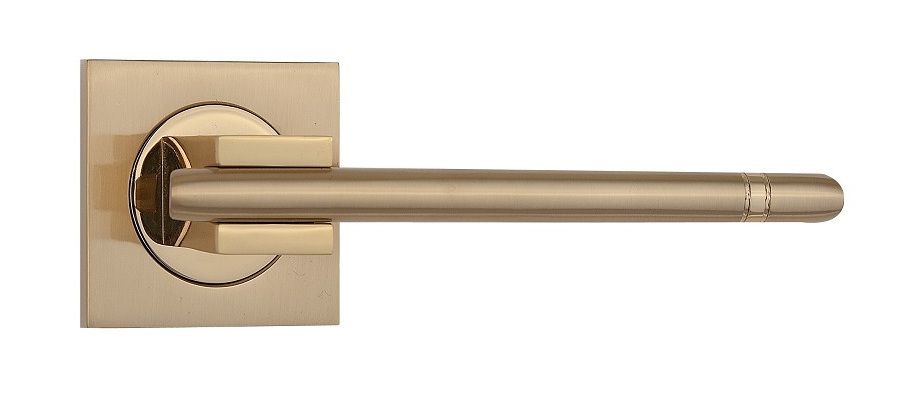 Ручка дверна SIBA Kristal золота на розетці R03 
