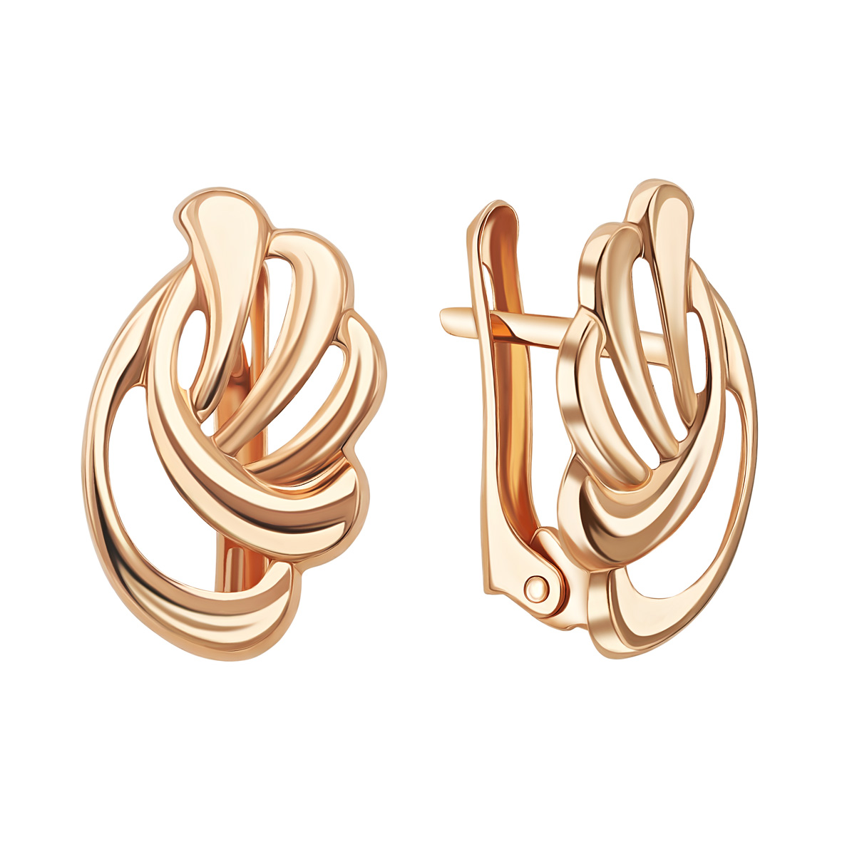 Goldene Ohrringe „Goldene Harmonie“ – 585er Rotgold