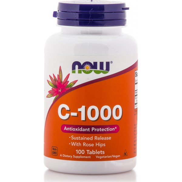 NOW Foods Vitamin C 1000 мг SR – 100 таблеток